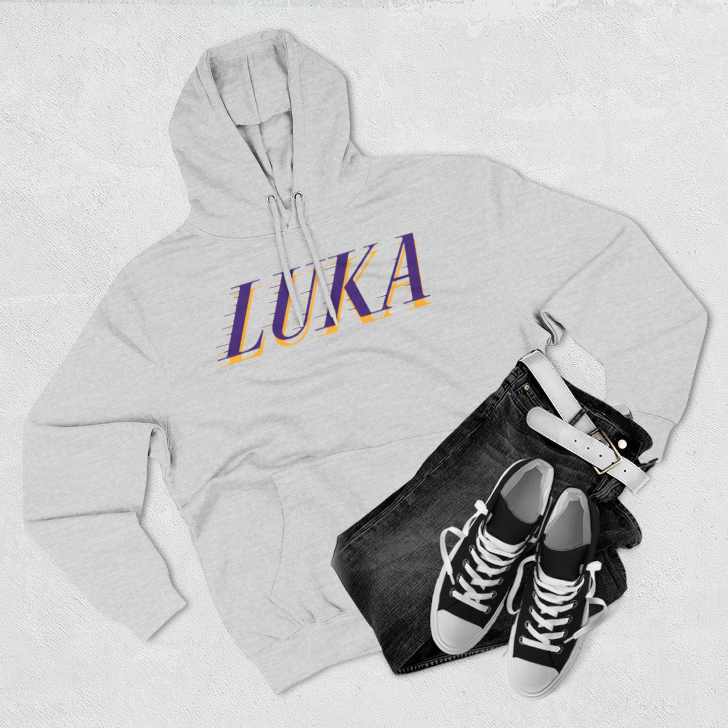 Luka Doncic #77 - Three-Panel Fleece Hoodie