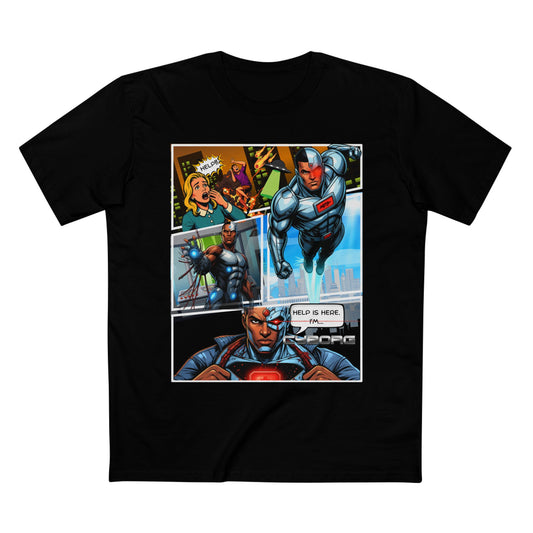 Cyborg Illustrated Hero - Graphic T-Shirt
